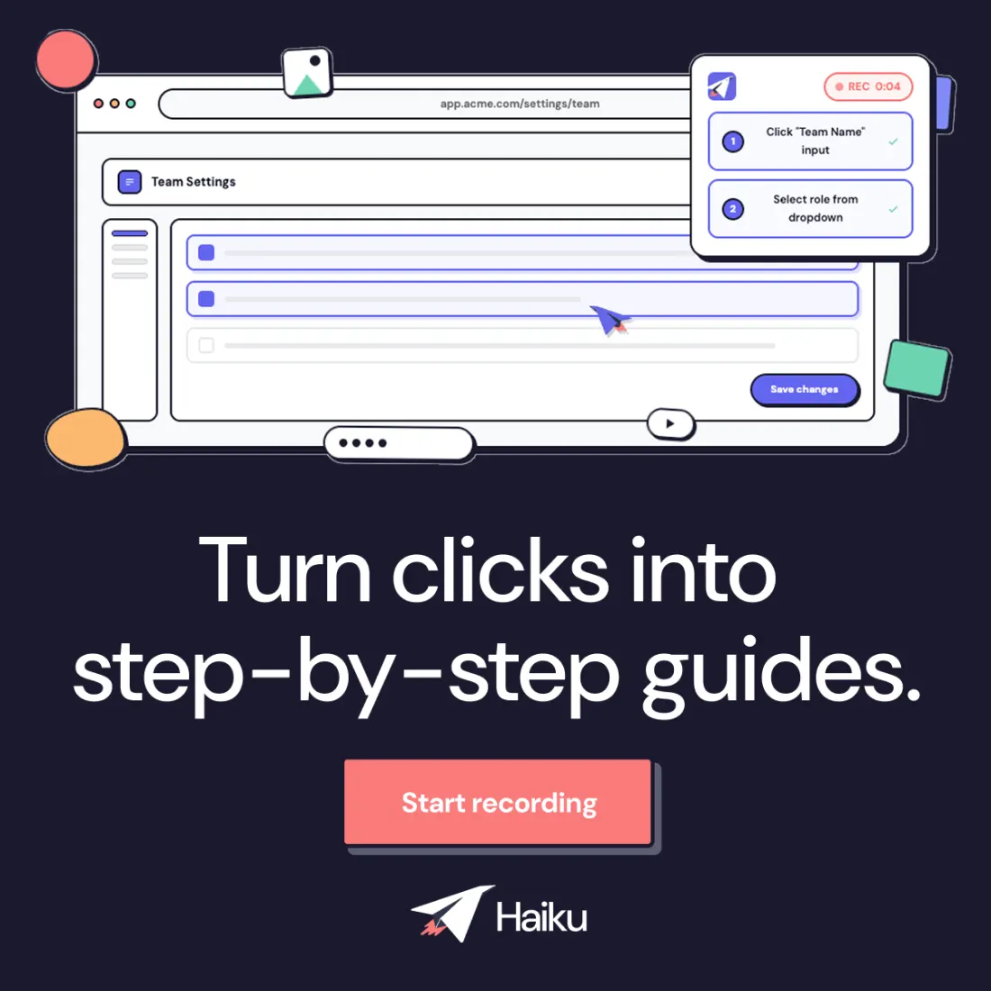 Haiku by WalkMe static display banner ad produced by DemandBox