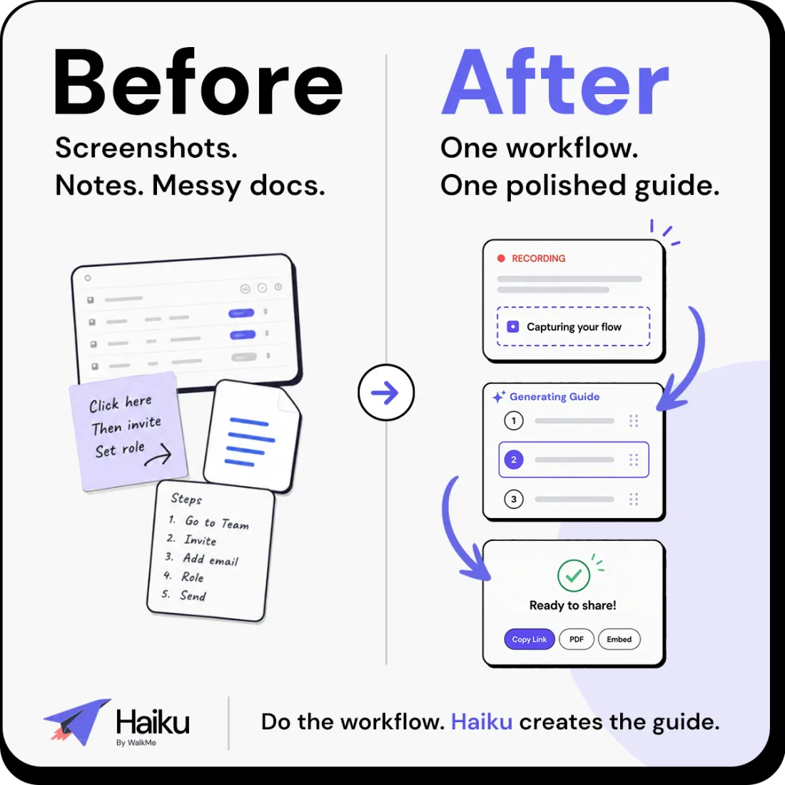 Haiku by WalkMe ad creative by DemandBox