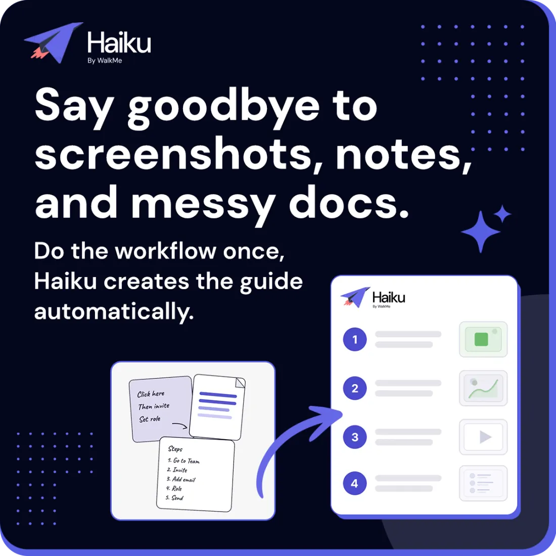 Haiku by WalkMe ad creative by DemandBox