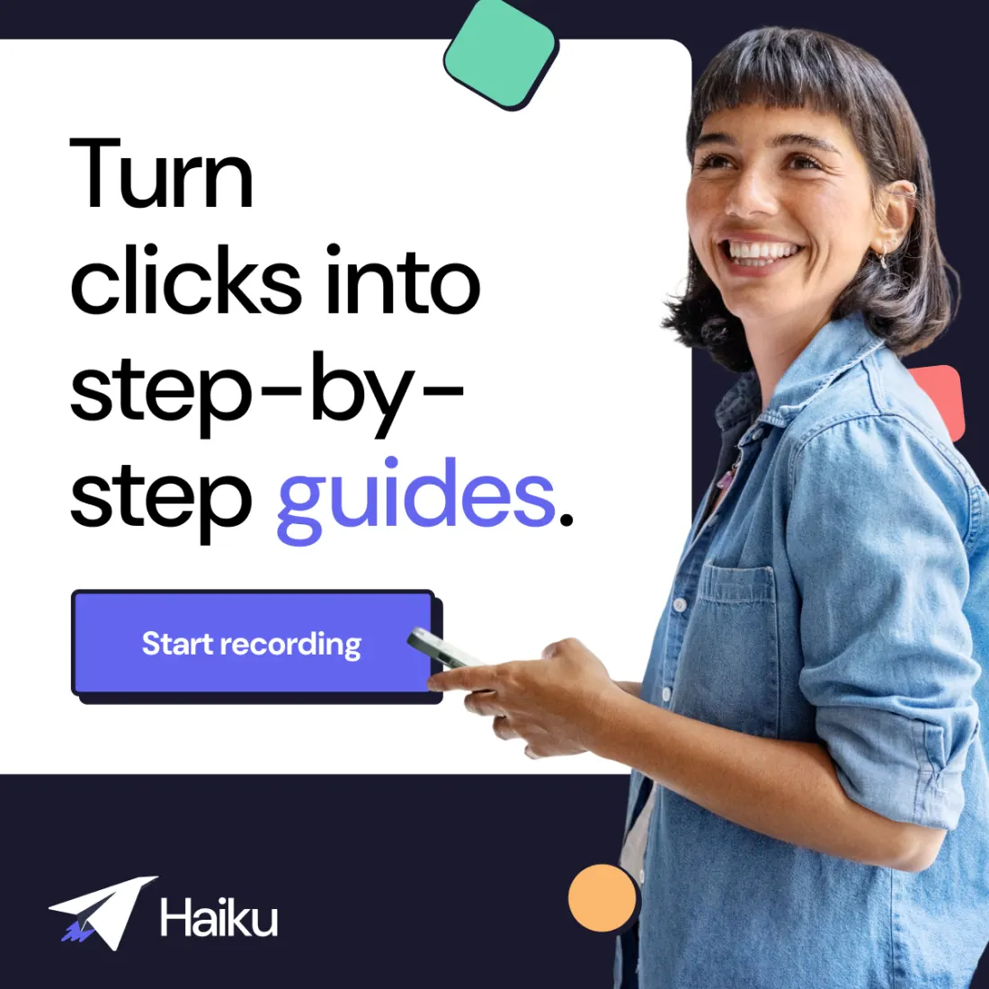 Haiku by WalkMe ad creative by DemandBox