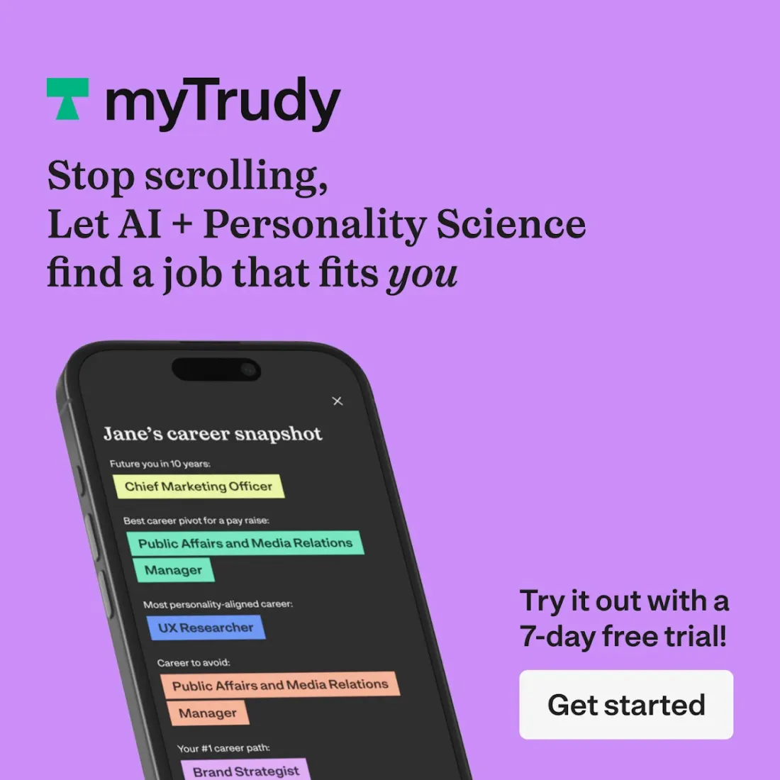 MyTrudy ad creative by DemandBox